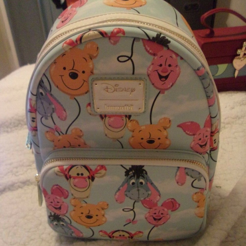 Disney Loungefly Winnie The Pooh Balloon Friends Mini Backpack new with tags - Picture 3 of 4